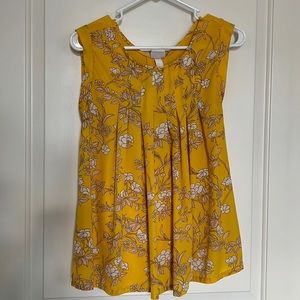 Yellow Floral Blouse